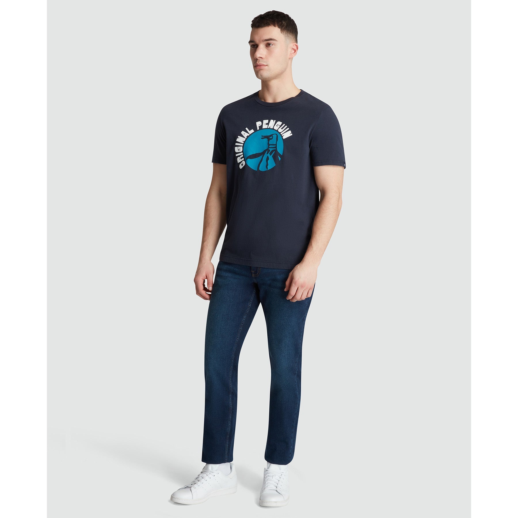 Circle Pete Logo Graphic T-Shirt In Dark Sapphire